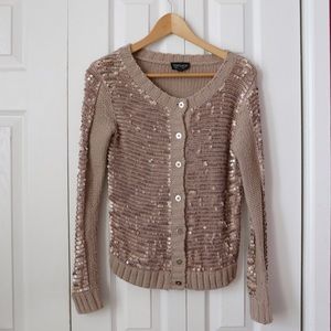 Topshop Sequin Knit Cardigan